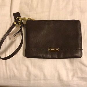 Coach leather wristlet